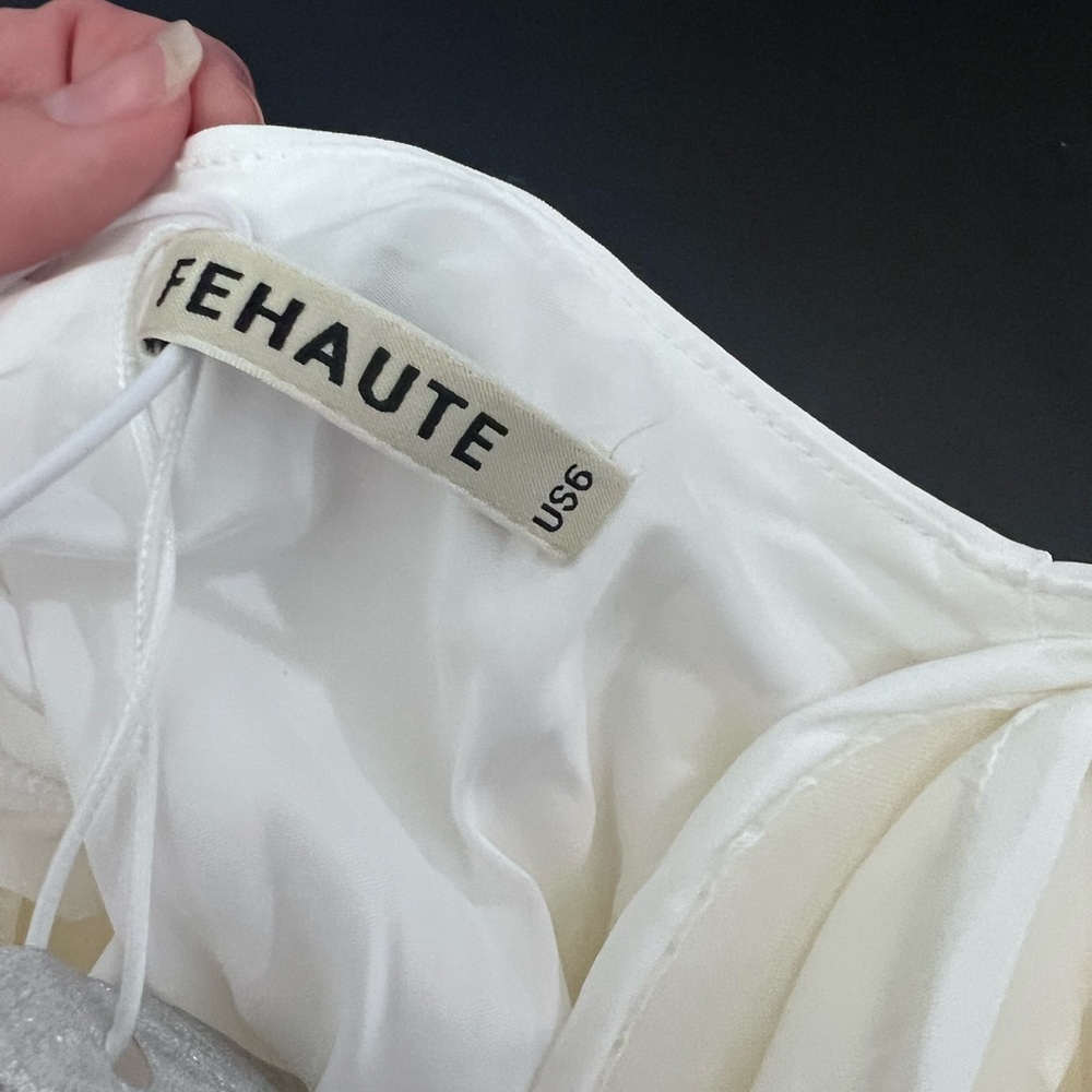 Fehaute white sleeveless jumpsuit new size 6 - Picture 7 of 13